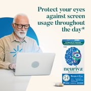Neuriva Brain + Eye Health Supplement, Support for Brain Health & Eye Support, 30ct Capsules