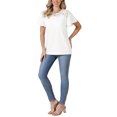 thumbnail image 2 of Summer Tops for Women 2026 Short Sleeve Shirts V Neck Dressy Casual Tunic Tops M White, 2 of 6