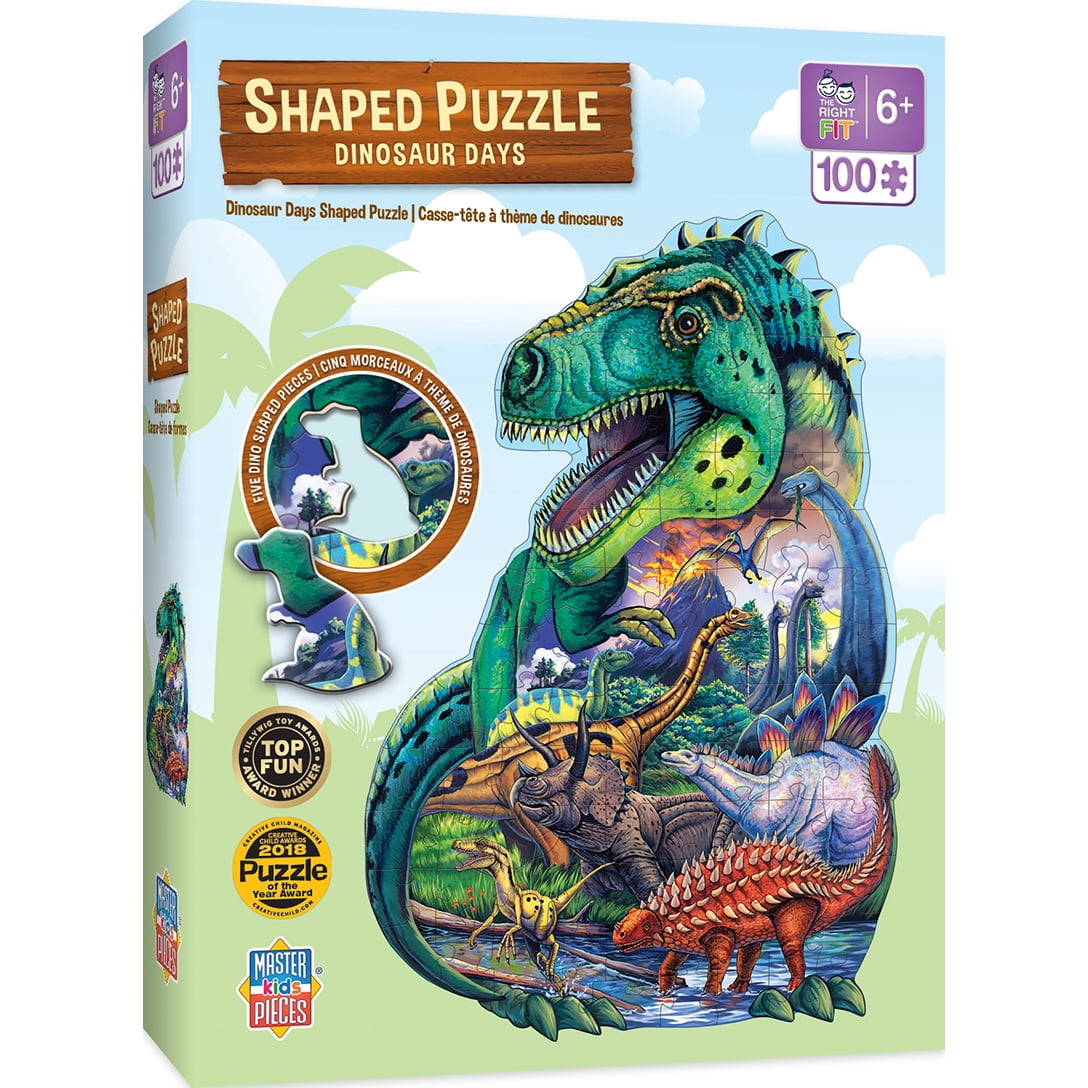 MasterPieces Kids Shaped Specialty - Dinosaur Shaped 100 ...