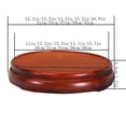 thumbnail image 2 of Red Sandalwood Circular Flowerpot Base, Bonsai Vase Teapot Display Stand Bracket, 2 of 6