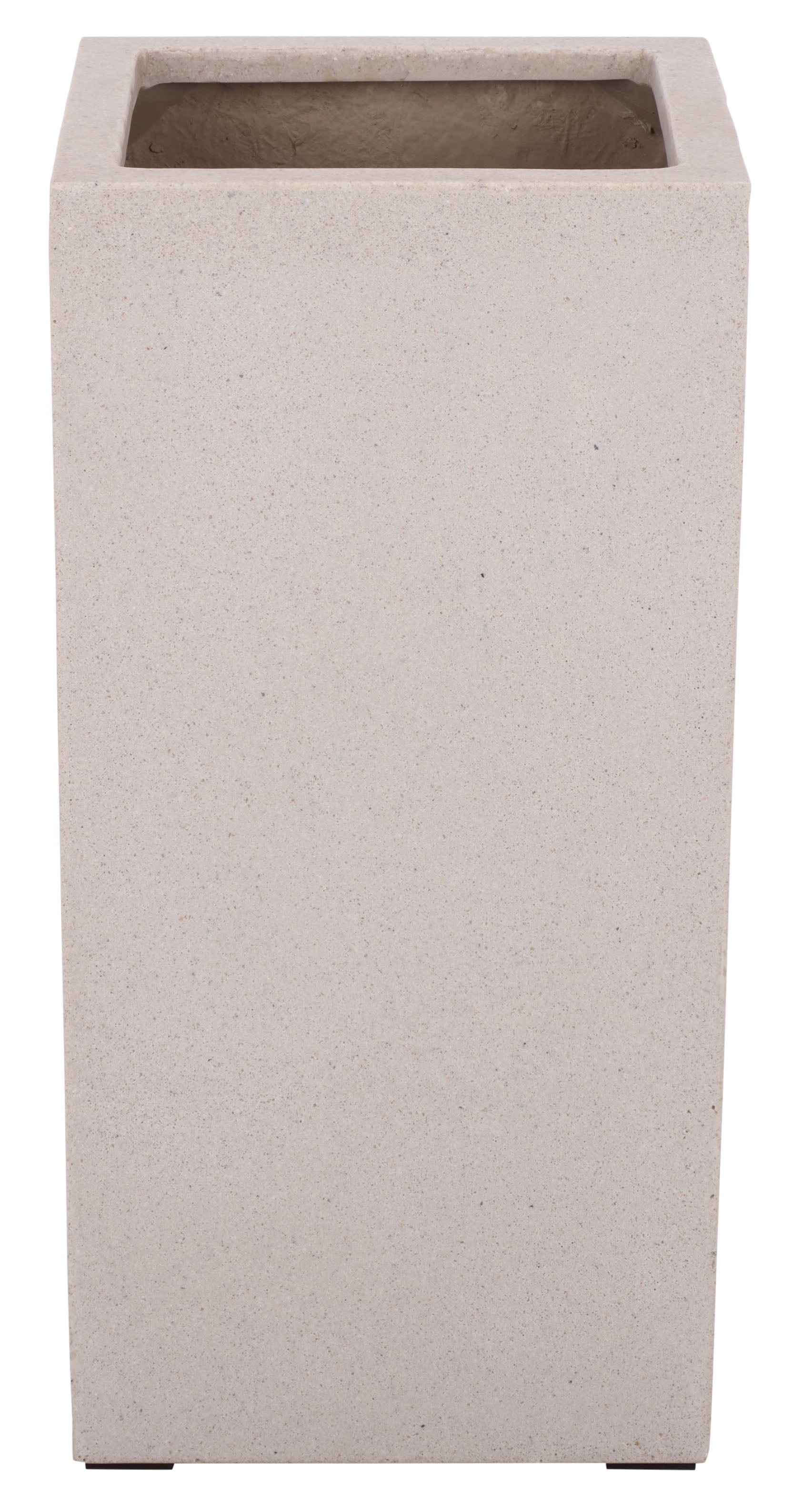 Safavieh 11.8" x 11.8" x 23.6" Square Beige Fiberstone Planter