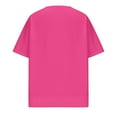 thumbnail image 3 of Kaemgyyd Girls Athletic Shirts Short Sleeve Asymmetrical Hem Sports Tops Loose Crew Neck Solid Color Tees for Childs Teens, 3 of 5