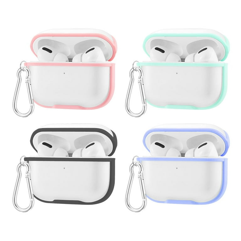 iPhone CSAPR-EGG-LV Stylish Eggshell Protective Cover Clear Case with  Carabiner for Airpods Pro - Lavender 