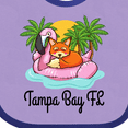 thumbnail image 4 of Inktastic Tampa Bay Florida Flamingo Girls Baby Bib, 4 of 4