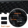 thumbnail image 2 of 0.56in Thick 48 Sq Ft Exercise Equipment Mats, 12 Tiles Upgraded Rubber Top with High Density EVA Foam, Large Interlocking Puzzle Gym Flooring for Home Gym, Heavy Weight Workout,Black, 2 of 13