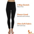thumbnail image 2 of 4-Pack Kuda Moda Warm Fleece Lined Thick Brushed Full Length Leggings Tights, 2 of 7