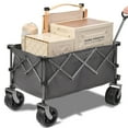 thumbnail image 2 of Folding Wagon with Big Wheels for Easy Transport, 450LB Capacity Collapsible Cart for Beach, Garden, and Outdoor Activities, 2 of 10