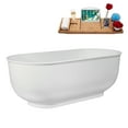thumbnail image 3 of 66.5" Streamline B-256-45-BBR Soaking Freestanding Tub and Tray With Internal Drain in Brushed Brass, 3 of 10