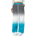 thumbnail image 2 of Wowcloth Woman's Gradient Print Elastic Waist Pants, Stylish and Relaxed Fit with Drawstring Pockets, Casual Lounge Sweatpants for Daily Wear and Home, 2 of 5