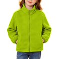 thumbnail image 3 of Boys Girls Jacket Lightweight Fall Spring Soft Anti-Pilling Lightweight Jacket Winter Thermal Outwears (Light Green), 3 of 5