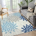 thumbnail image 2 of Washable Folding Back Rug Moroccan Flower Non-Shedding Area Rugs Boho Anti-Slip Area Rug Short Shag Plush Area Rug for Living Room, Bedroom,Children's Room, 2 of 9