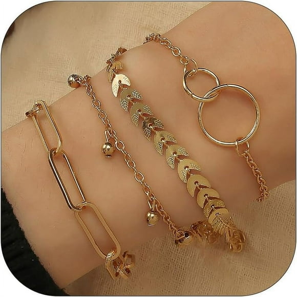 Gold Bracelets For Women Gold Bracelet Stack Pulseras Para Mujer Indian Jewelry Sets For Women Gold Bangles For Women Bracelets For Women Bracelets For Teen Girls Teen Girl Gifts Trendy Stuf[J7205]