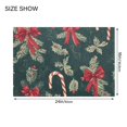 thumbnail image 4 of Yayeee Bath Rug for Bathroom Floor Non Slip Rectangle Fluffy Soft Absorbent Mat, 16"x24", Green Christmas Candy Canes, 4 of 7