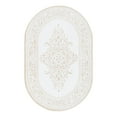 thumbnail image 2 of Unique Loom Hermitage Collection Area Rug - Gala (2' x 3' Oval Snow White/Beige), 2 of 6