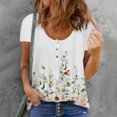 thumbnail image 1 of Fiudx Ofertas Relámpago Blusa Sin Mangas con Botones y Cuello Redondo Informal de Verano para Mujer a La Moda, 1 of 6