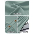 thumbnail image 3 of Merokeety Summer Rompers for Women Casual V Neck Shorts Overalls Loose Fit Onesie with Pockets, Sage S, 3 of 6