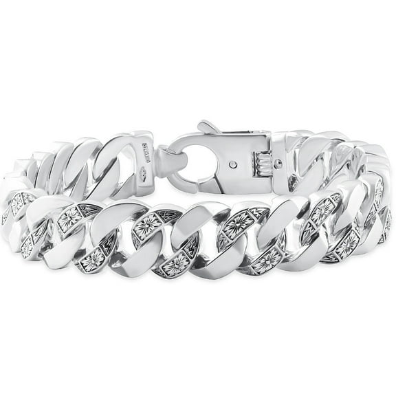 Pompeii Men's Designed 14k Gold (115gram) or Platinum (186gram) 14.5mm Bracelet 8.75" (,)