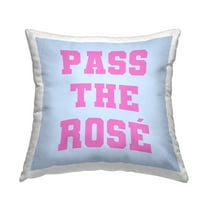 Stupell Industries Bold Pass The Rose Decorative Printed Throw Pillow, 18 x 18