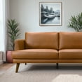 thumbnail image 5 of Isabel Modern Living Room Top Leather Corner Sectional Couch in Tan, 5 of 6