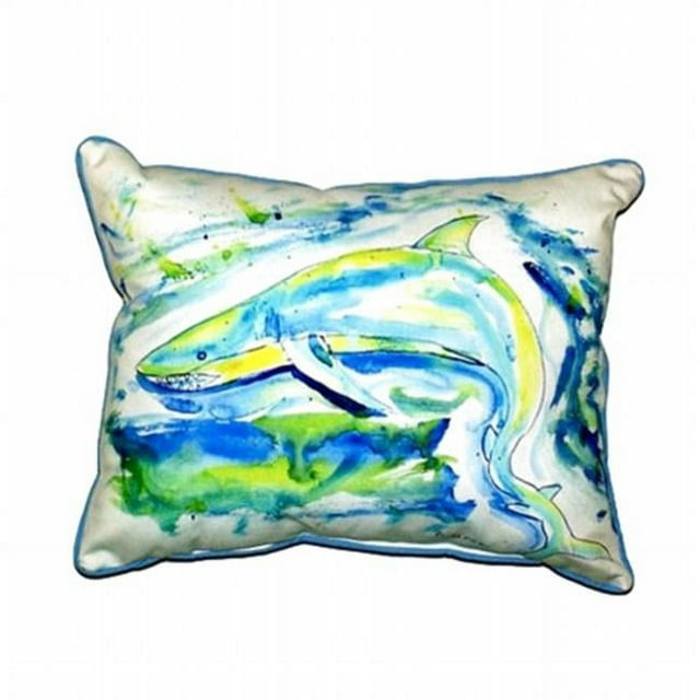 Betsy Drake ZP357 Coussin Extra Grand à Fermeture Éclair Requin Vert