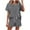 Gray, variant on Two Piece Outfits for Women Summer Casual Lounge Sets Button Down Top and Shorts Set Sweatsuits with Pockets