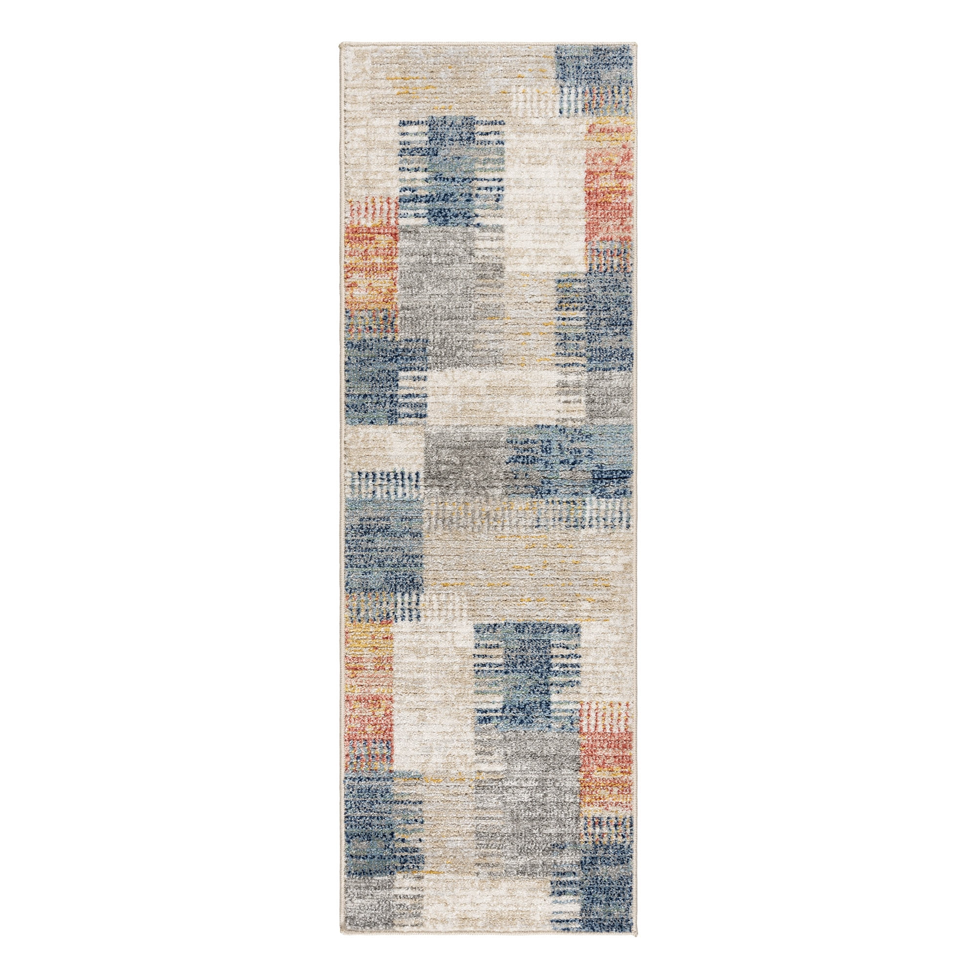 Gertmenian Winsor Julien Modern Patchwork Multi Area Rug, 2x8