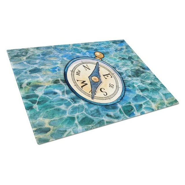 Carolines Treasures BB5347LCB Compass Glass Cutting Board - Large