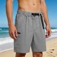 thumbnail image 2 of DDAPJ pyju 2026 Fashion Cargo Shorts Men's Adjustable Buckle Waistband Shorts Summer Casual Hiking Work Shorts with Pockets Gray XL, 2 of 8