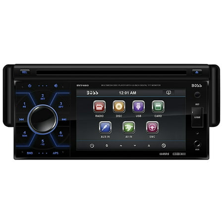 BOSS AUDIO BV7460 Single-DIN 4.6 inch Touchscreen DVD Player Receiver, Detachable Front Panel, Wireless Remote (Discontinued by (Best Car Stereo Manufacturer)