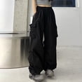 thumbnail image 1 of Pantalón Cargo Pantalones Cargo Mujer American Y2k Vintage Cargo Pantalones Streetwear (Negro L) Ygjytge para Mujer Negro T L, 1 of 6