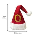 thumbnail image 3 of JeashCHAT 26 Initial Letter Christmas Hat Ornaments, Mini Red Plush Santa Hat Hanging Ornaments with Glitter Personalized Initial, Christmas Tree Decorations Xmas Gifts, 7.2" x 3.3", 3 of 6