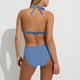 thumbnail image 4 of Traje de baño para mujer Trajes de baño de color sólido sin mangas de gran tamaño para mujer Traje de baño dividido Traje de baño sin mangas Trajes de baño para mujer, 4 of 7
