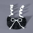 thumbnail image 6 of Pebbuoy Pet Hat Bib Artificial Pearl Decoration Set Adjustable Headwear Fashionable Beret for Dogs Cats, 6 of 9