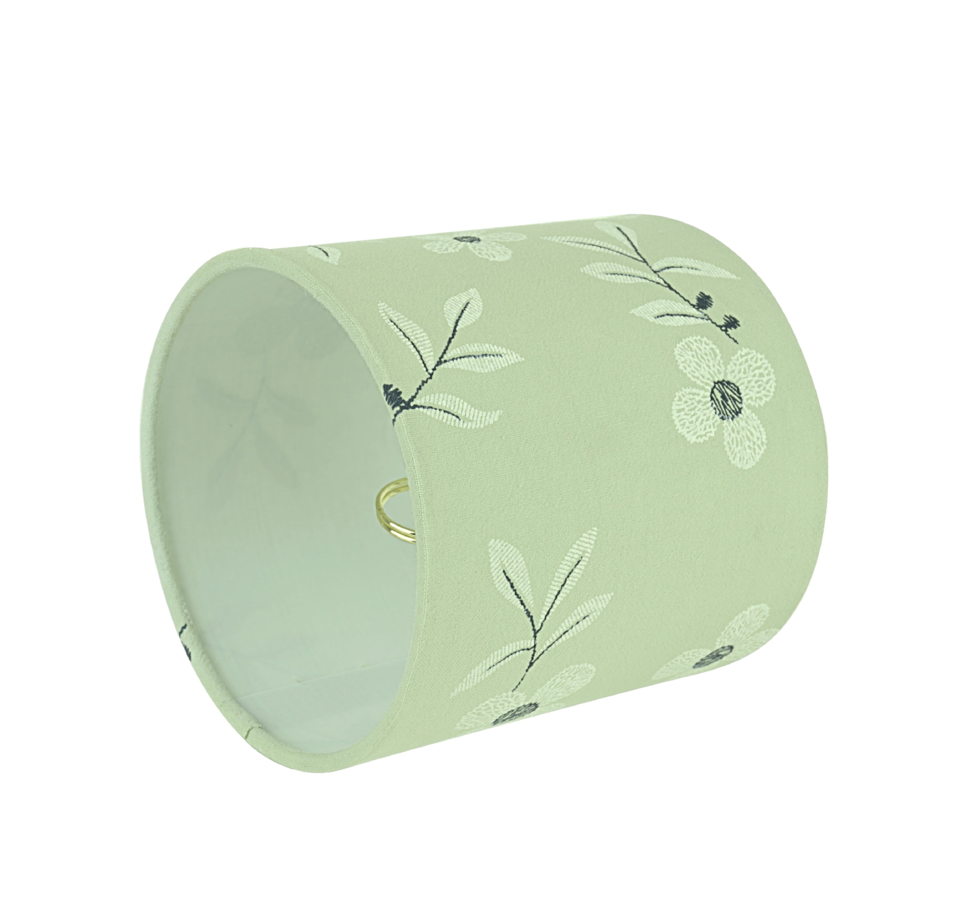 Aspen Creative 31197 Transitional Drum (Cylinder) Shaped Clip-On Construction Lamp Shade in Light Green, 5" wide (5" x 5" x 5")