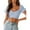 Light blue, variant on outfmvch crop tops for women ruffle short sleeve tie up back crop off shoulder womens tops crop tops green