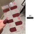 thumbnail image 1 of Pegatinas de uñas de Color sólido arcoíris, cubierta completa de Gel, uñas sin envoltura de hornear, accesorio de calcomanías de Arte de manicura DIY, 14 puntas, 1 of 7