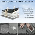 thumbnail image 5 of Coverado Full Set Car Seat Covers, Waterproof Faux Leather Front and Rear Seat Protector, Breathable Seat Cushions Universal Fit for Most Cars, Gray, 5 of 8