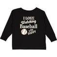 thumbnail image 3 of Inktastic Daddy Baseball Grandson Gift Boys or Girls Long Sleeve Toddler T-Shirt, 3 of 5