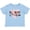 AE-Light Blue, variant on Paris Pink Heart Eiffel Tower with Flowers Boys or Girls Baby T-Shirt