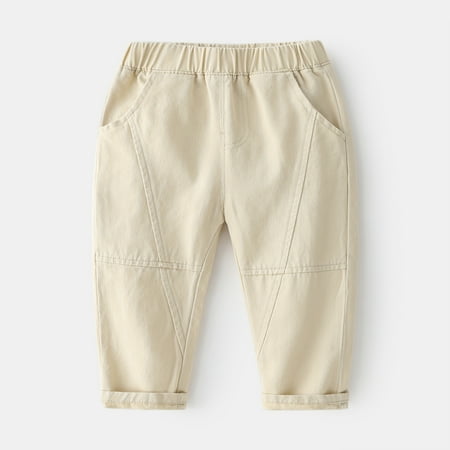 

Toddler Boys Pants Solid Color Overalls Casual Clothes Sweatpants Streetwear