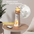 thumbnail image 3 of Joernso Moon Lamp Projector LED Night Light with Remote Control Adjustable Brightness Timer Function Rechargeable Lighthouse Night Light Table Decor, 3 of 8