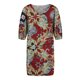 thumbnail image 5 of Vestido floral de verano para mujer, cuello en V, manga corta, cinturón, dobladillo con volantes, línea A, maxi vestidos bohemios Fridja qw5155, 5 of 5