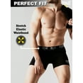 thumbnail image 3 of Everlast Cotton Men's Briefs Breathable Underwear for Men, Sizes S-2X, Black 6-Pack, 3 of 7