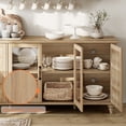 thumbnail image 4 of WAMPAT Dresser for Bedroom with Storage Cabinet，Mid Century Modern Wooden Kids Dressers with Glass Door, Storage Cabinet Organizer for Bedroom, Living Room，Nursery, Hallway,Oak, 4 of 7