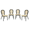 thumbnail image 2 of Emma + Oliver Set of Four Indoor/Outdoor Stacking Thonet Bistro Style Chairs with Natural PE Cane Rattan Seat and Black Finished Metal Frame, 2 of 14