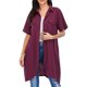 thumbnail image 1 of Nuevas mujeres blusa larga dobladillo irregular mangas cortas bolsillos sueltos casual camisa d Abanopi Blusa, 1 of 7