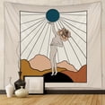 thumbnail image 3 of Tapiz para colgar en la pared, abstracto, bohemio, mujer desnuda, 130 x 150 cm, 3 of 3
