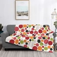 thumbnail image 6 of Throw Blanket for Couch - coloured dots pattern Soft Comfy Lightweight Cozy Warm Throw Blanket, Fuzzy Plush Flannel Blanket & Throws for Sofa and Bed All Season, 6 of 8