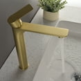 thumbnail image 2 of Single Hole Bathroom Tall Basin Faucet Brushed Gold, 2 of 11