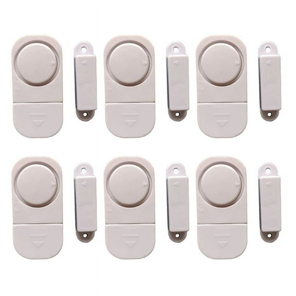 6Sets/Pack Wireless Anti Theft Apartment Burglar Alert Door Alarm Window for Home Security DIY Magnetic Sensor